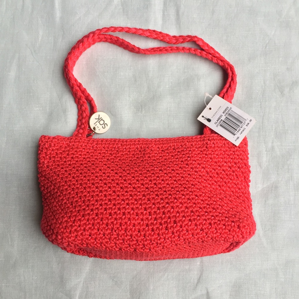 NWT The Sak hibiscus crocheted classic mini purse